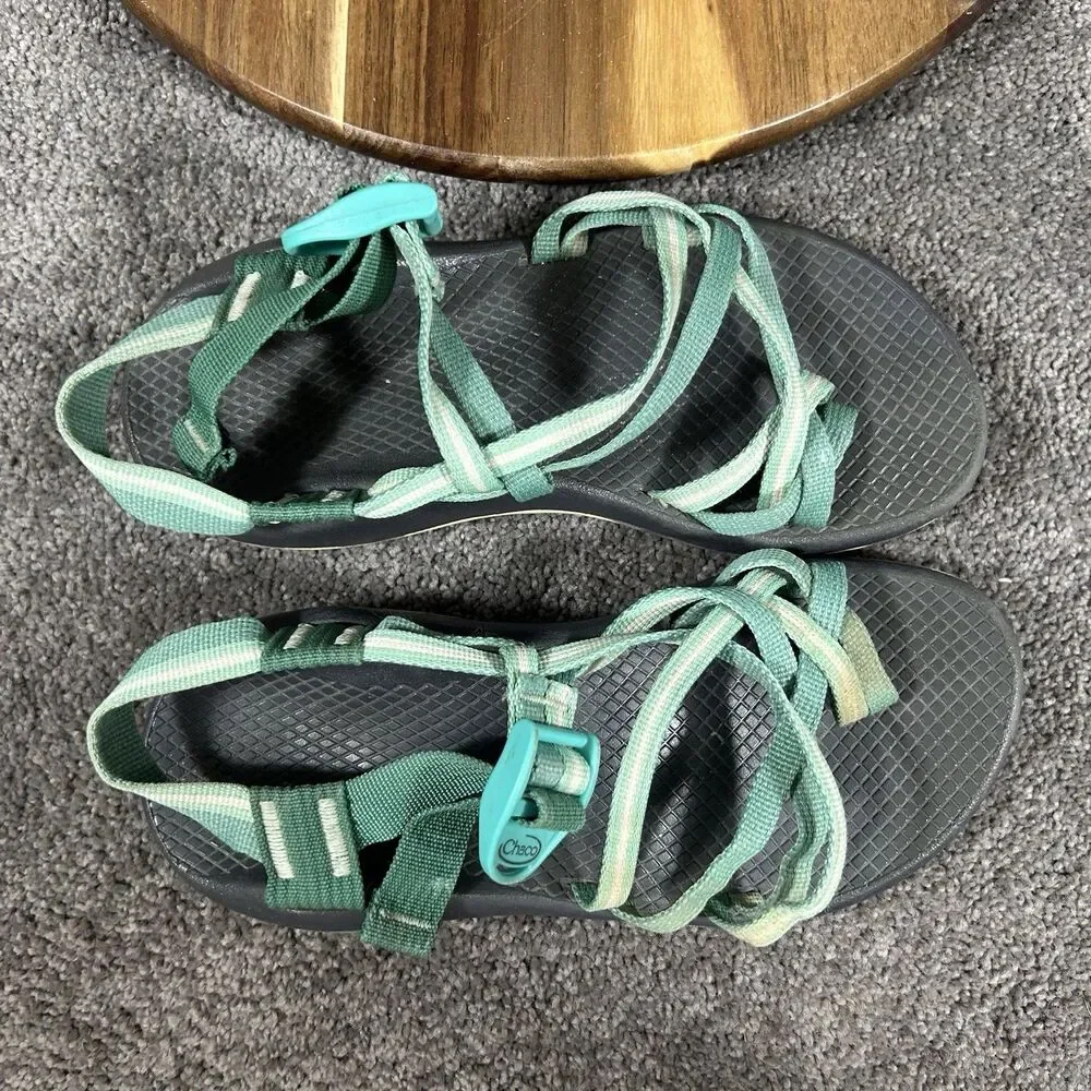 Chaco ZX/2 Classic Women’s Sz 6 Green Toe Loop Outdoor Trail Hiking Sandals Used